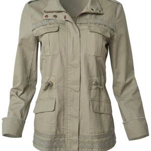 Brand new Venus lace trim utility jacket medium